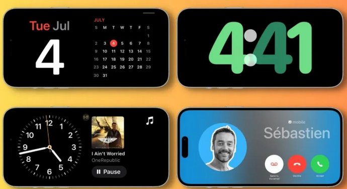 新兴镇苹果手机维修分享iOS17横屏充电待机显示有什么好处 